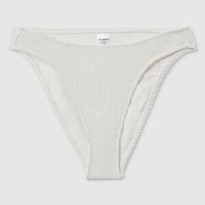 Good American Always Fits Textured Bikini Bottom Cloud White S/M